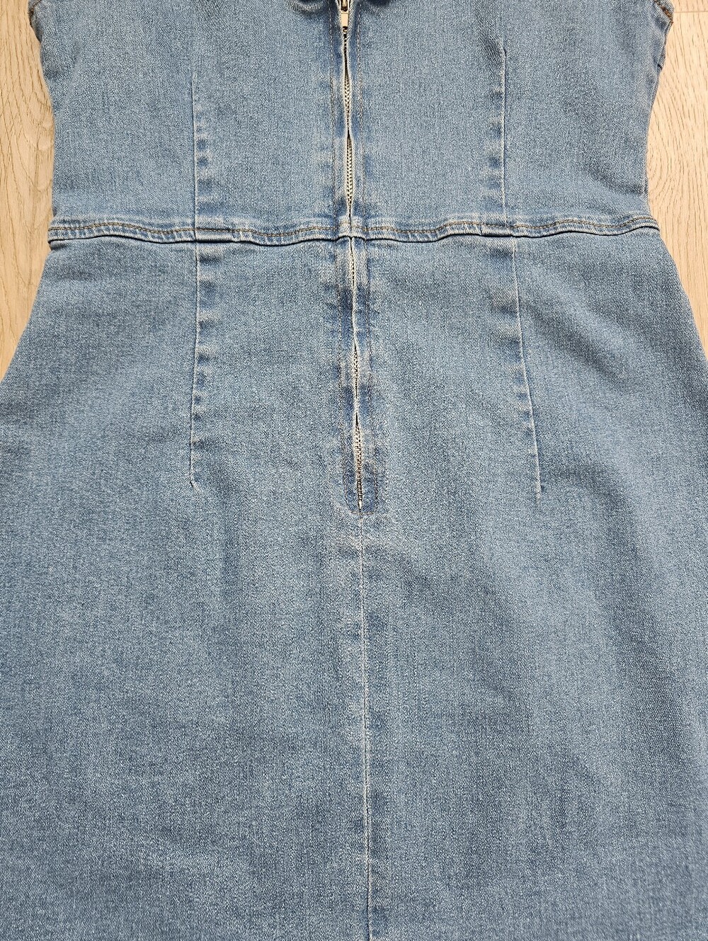 Conshvi Denim Blue Sleeveless Bodycon Dress - Picture 9 of 9
